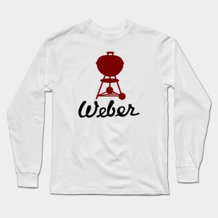 Grill Giants Weber Classic Vintage Maroon Kettle Long Sleeve T-Shirt